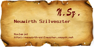 Neuwirth Szilveszter névjegykártya